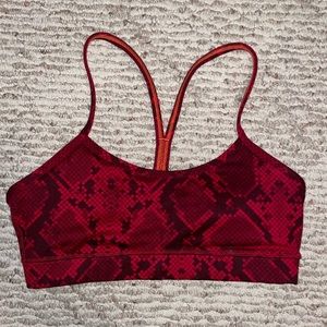 Red Snakeskin Lululemon Sports Bra